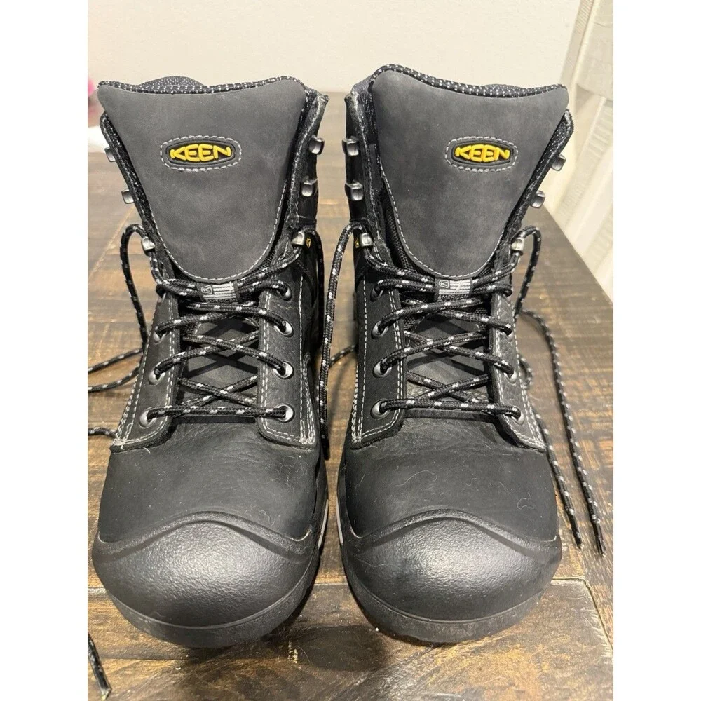 KEEN Men's Steel Toe Work Boots Black 9D EH ASTM F2413-11 1016778